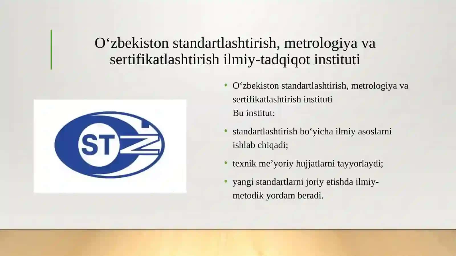 O'zbekiston Respublikasidagi standartlashtirish tashkilotlari 4