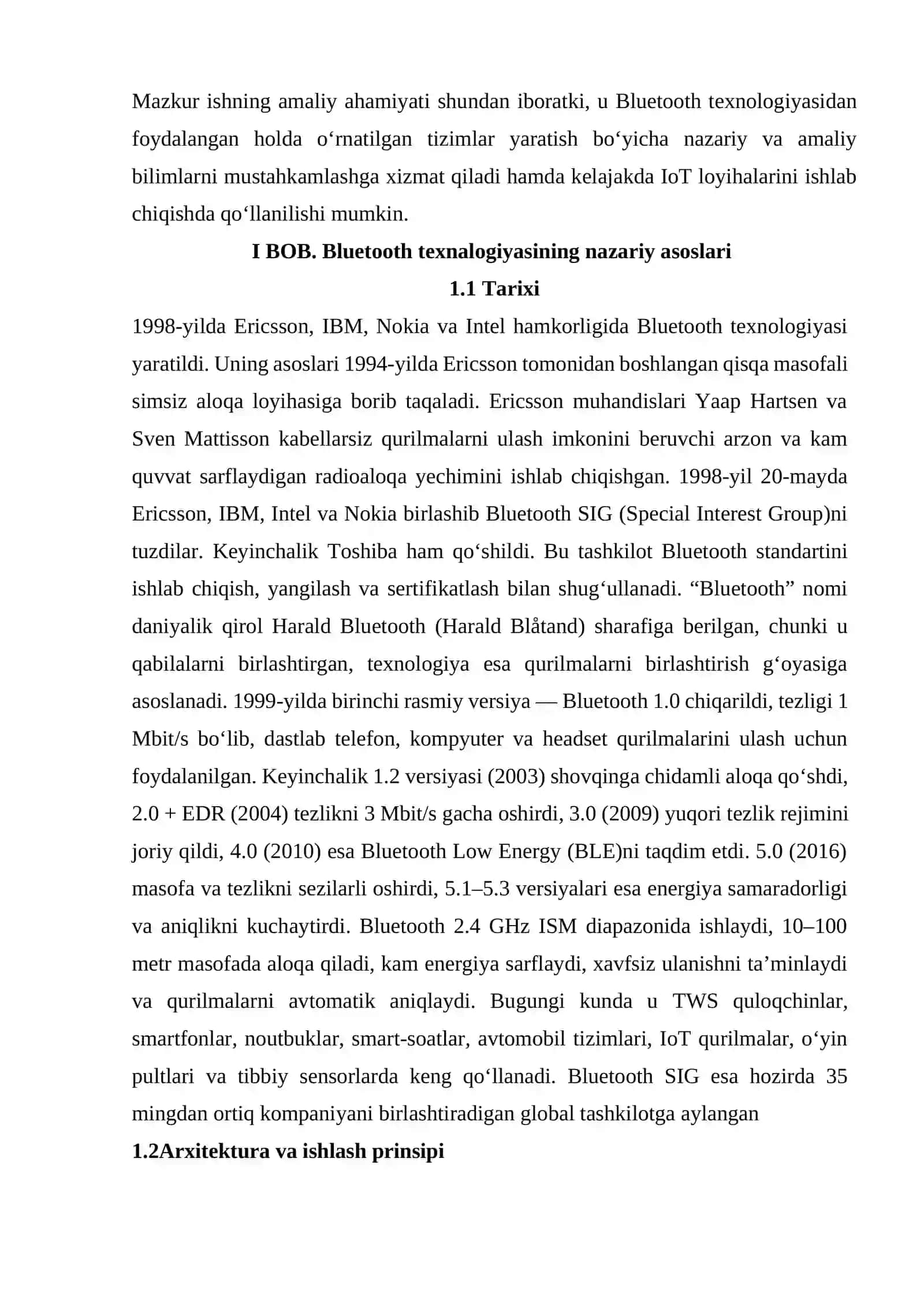 Bluetooth texnalogiyasining nazariy asoslari 4