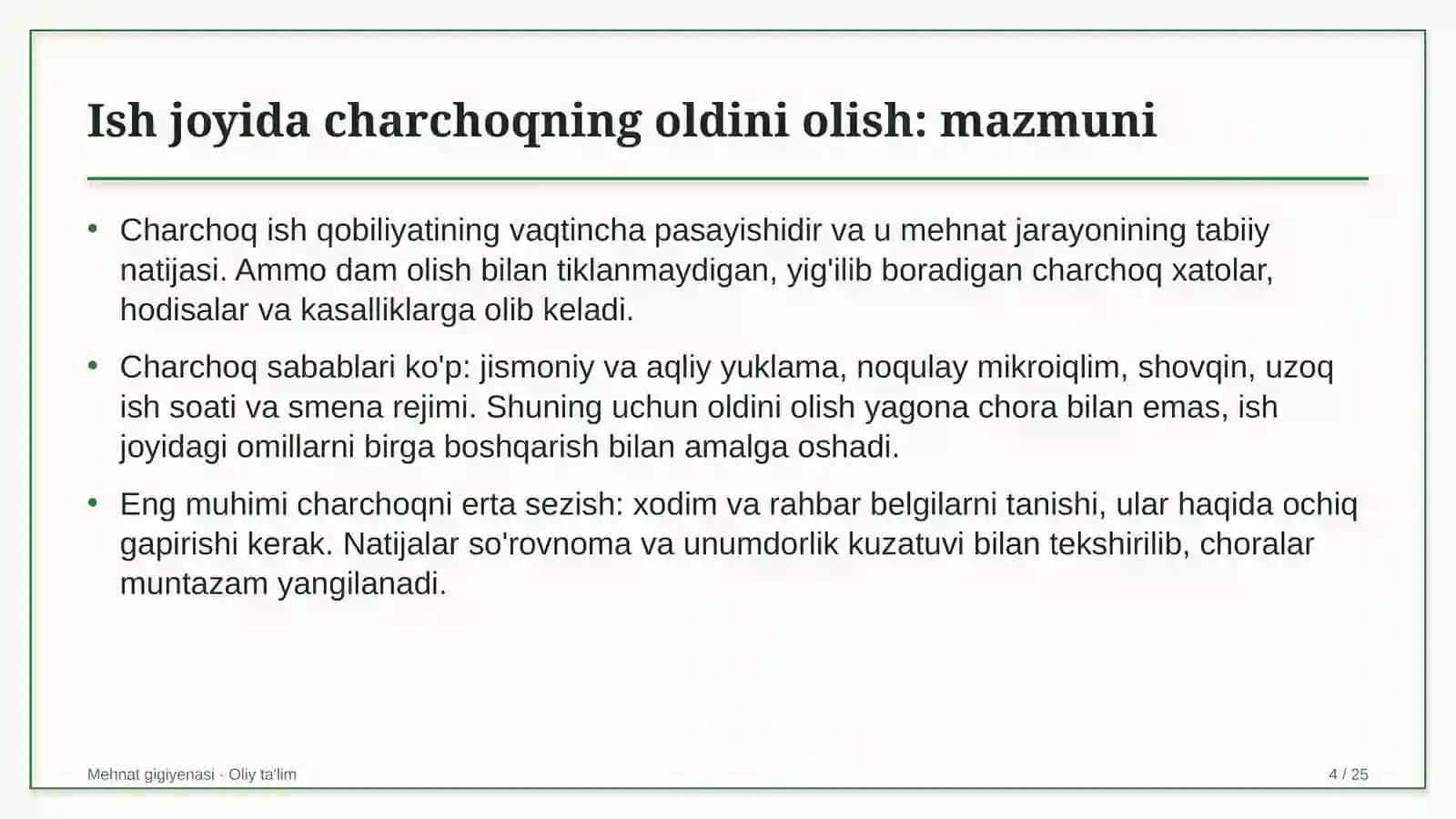 uzumchilikda ish joyida charchoqning oldini olish 7299 4