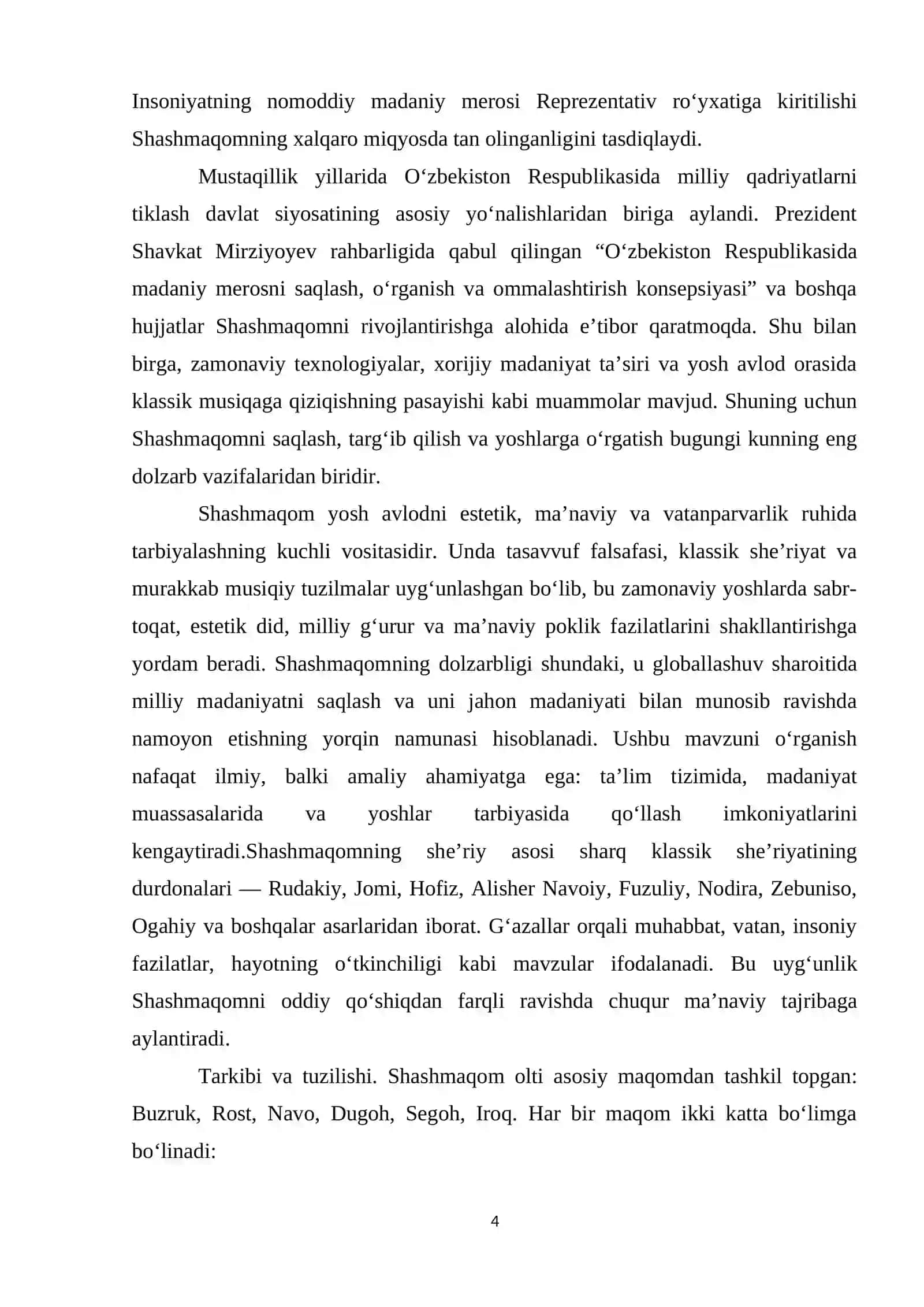 Shashmaqom — o‘zbek xalqi qadriyati 4