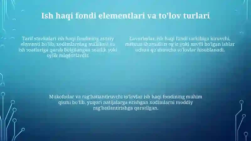 Ish haqi fondi va tarkibi kórsatkichlari 4