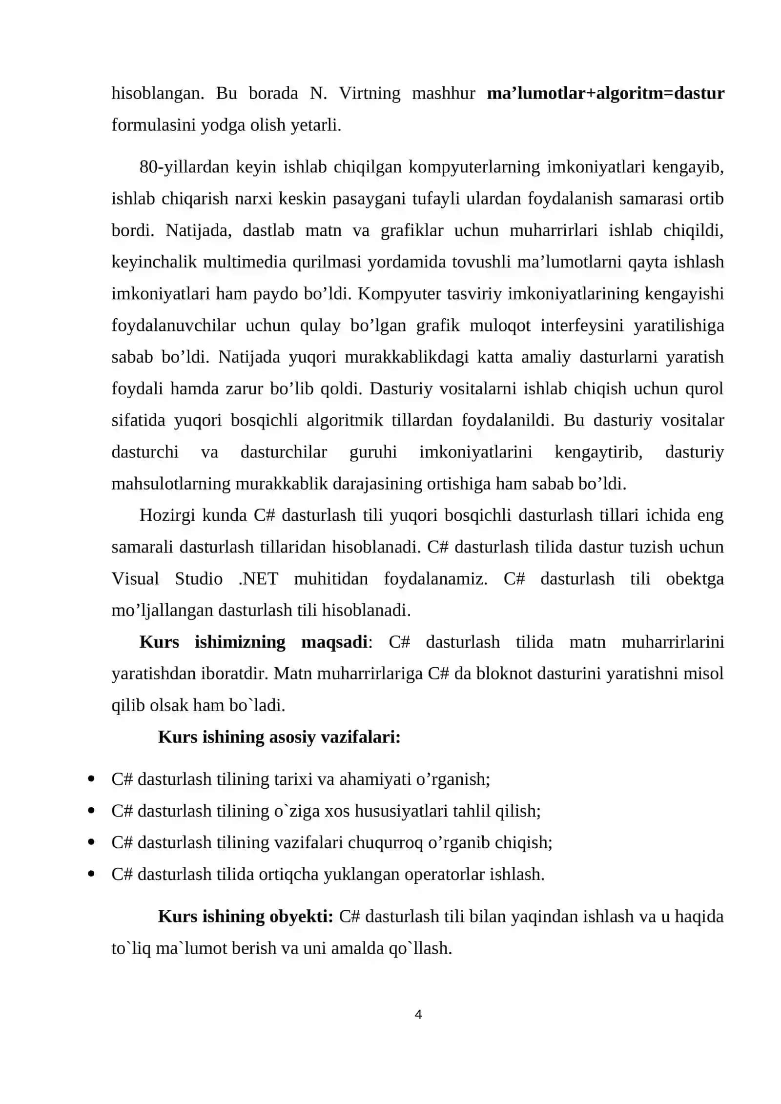 C# dasturlash tilida Matn muhariri dasturini yaratish 4
