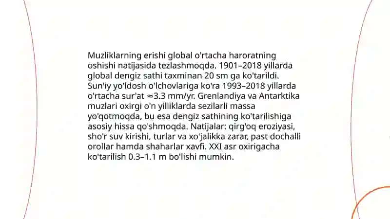 Ekologik muammolar. Iqlim o’zgarishining tabiatga ta’siri 4