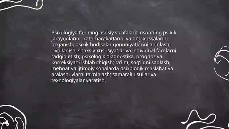 Psixologiya fanining maqsad va vazifalari 4