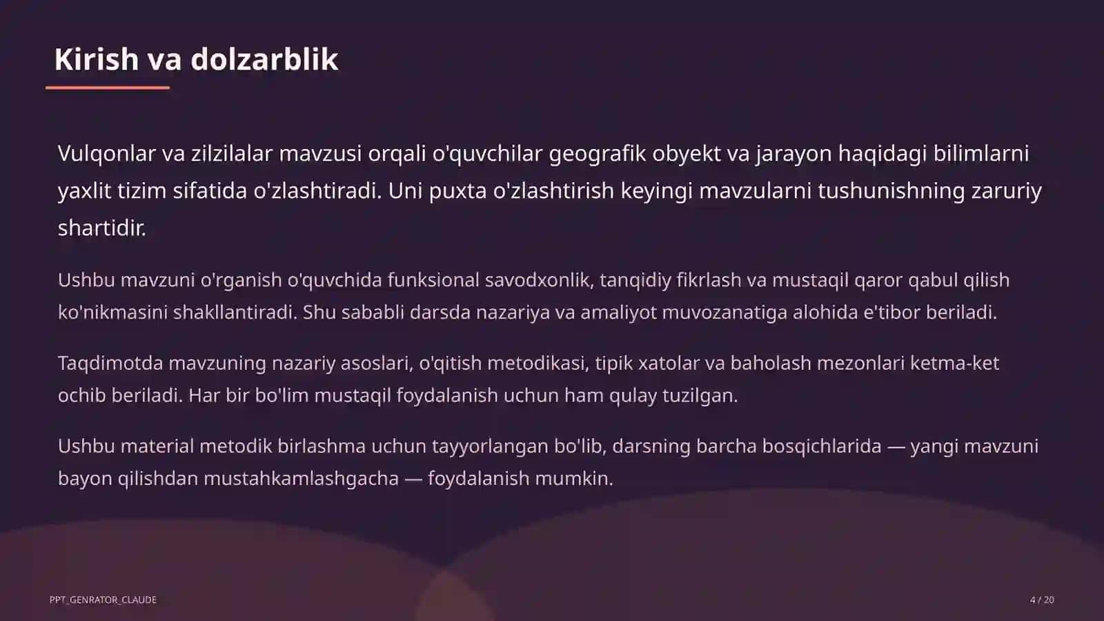Vulqonlar va zilzilalar (5-sinf) 4