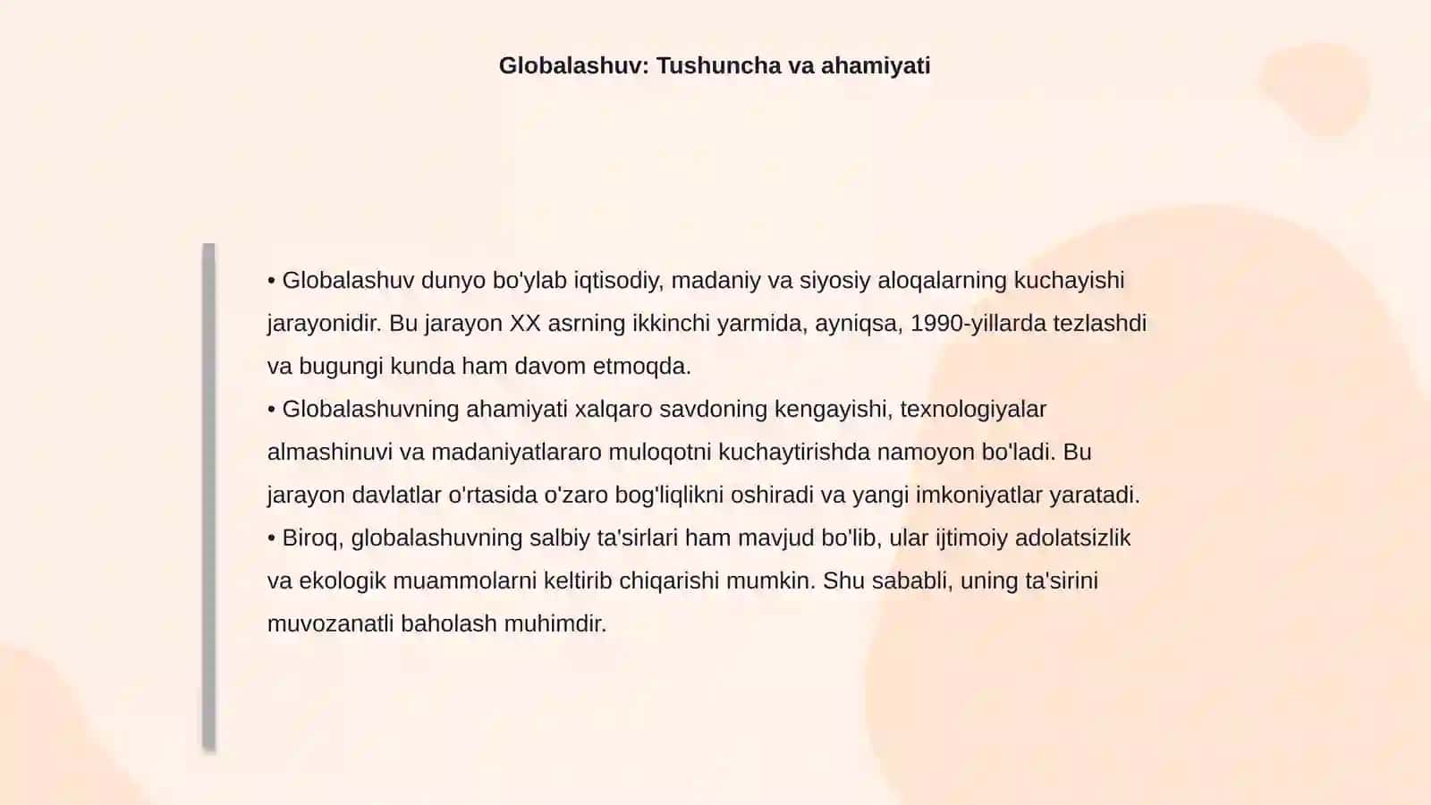 Globalashuvning ijobiy va salbiy yonalishlari 4