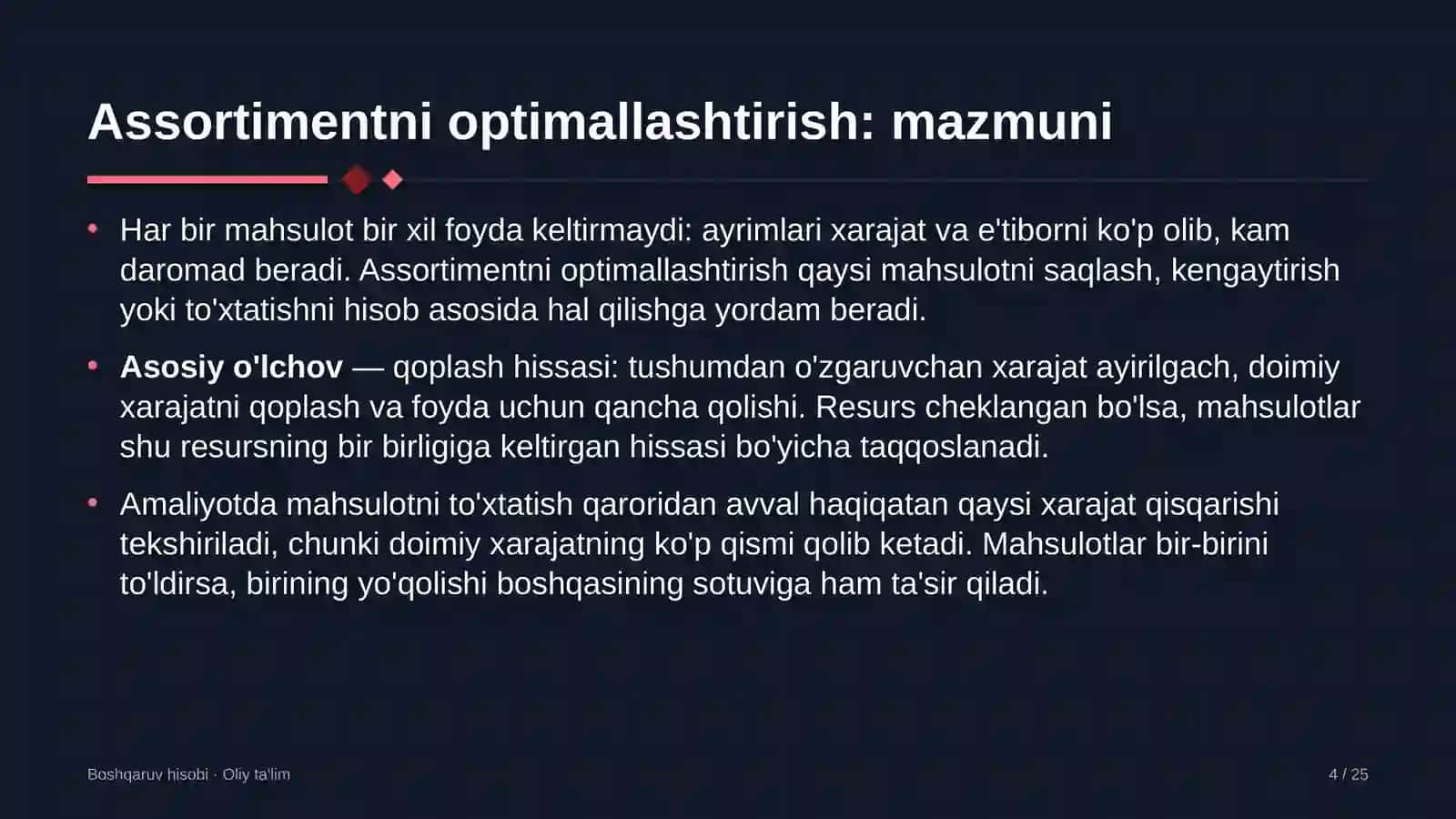 farmatsevtika sanoatida mahsulot assortimentini optimallashtirish 6434 4