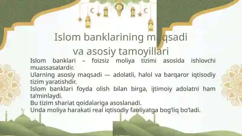 Islombanklarining maqsadi va asosiy tamoyillari 4