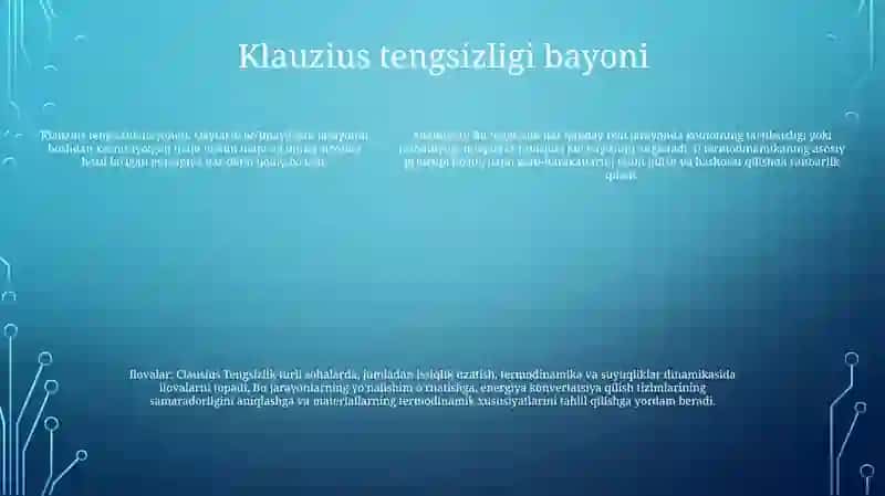 Klauzius Tengsizligi 4