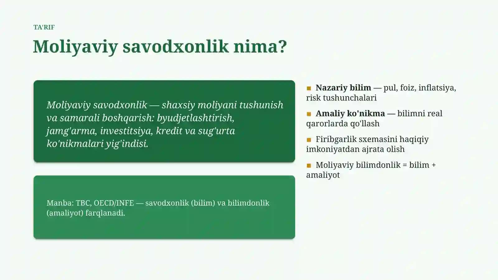 Moliyaviy savodxonlik 4
