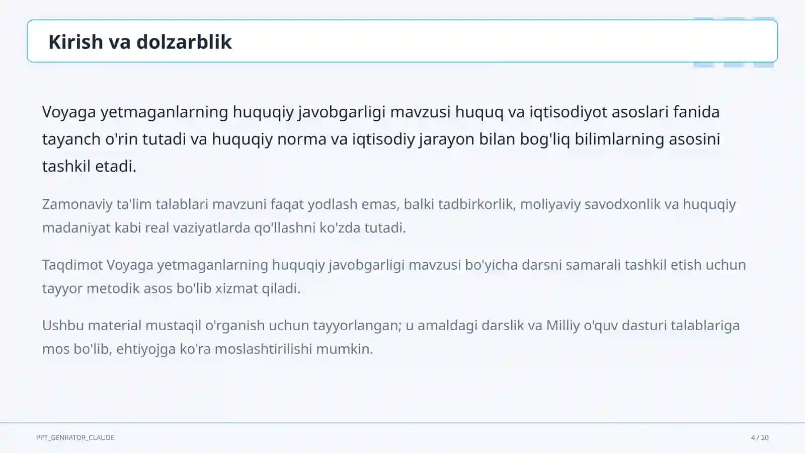 Huquq va iqtisodiyot asoslari (9–11) 4
