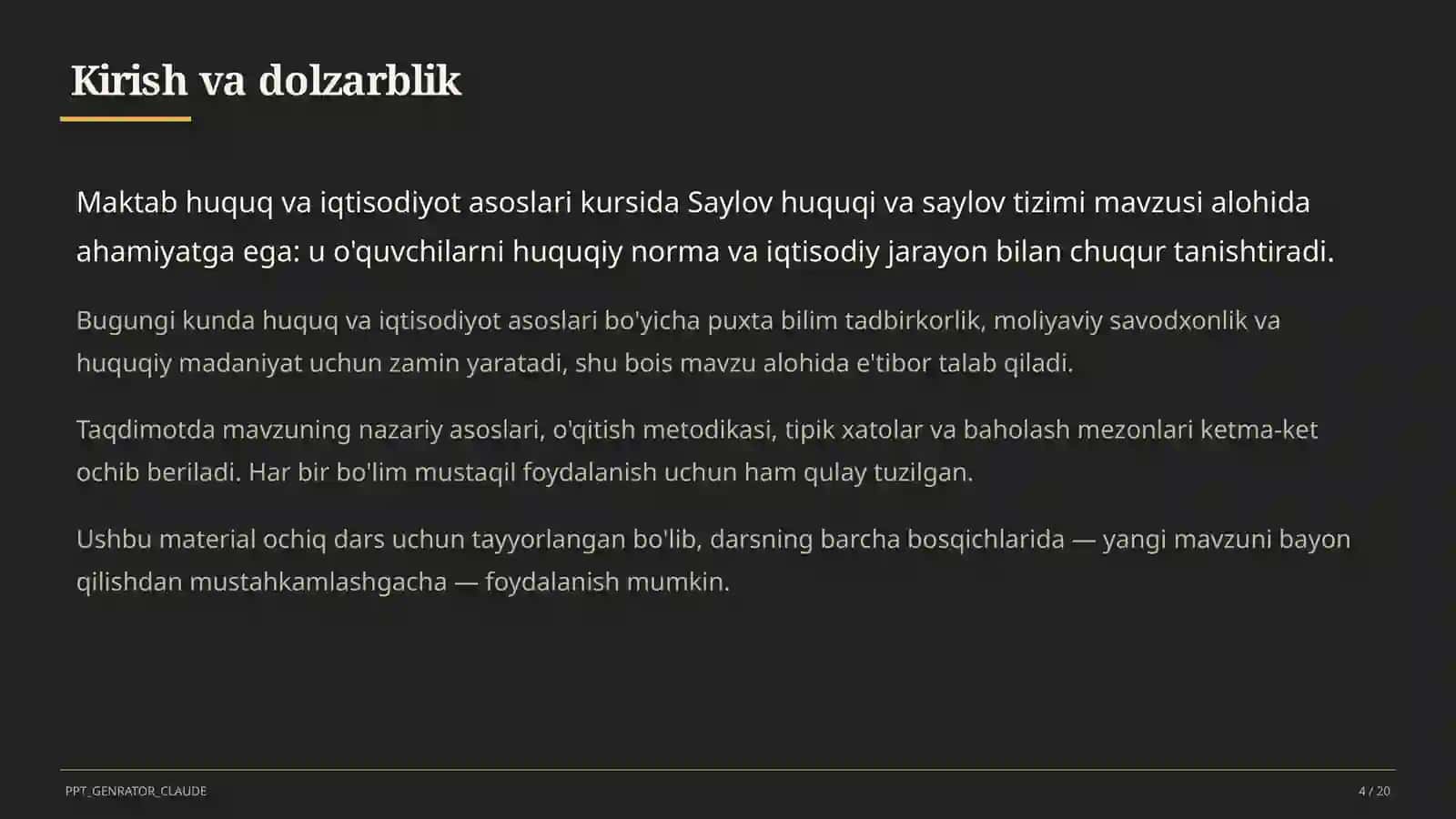 Saylov huquqi va saylov tizimi (10-sinf) 4