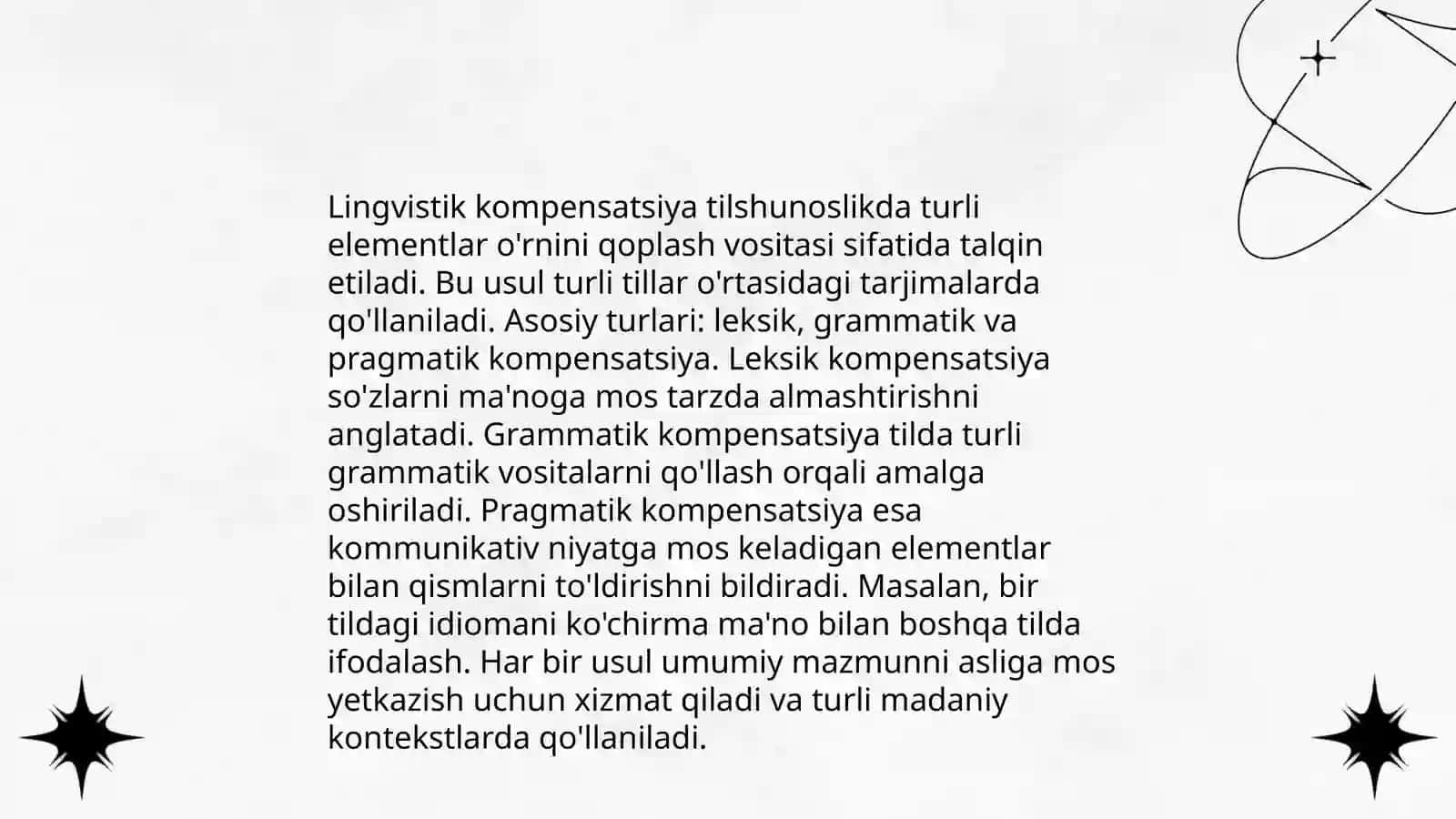 Lingvistik kompensatsiya. Nutqning talaffuz va imlo qoidalari 4