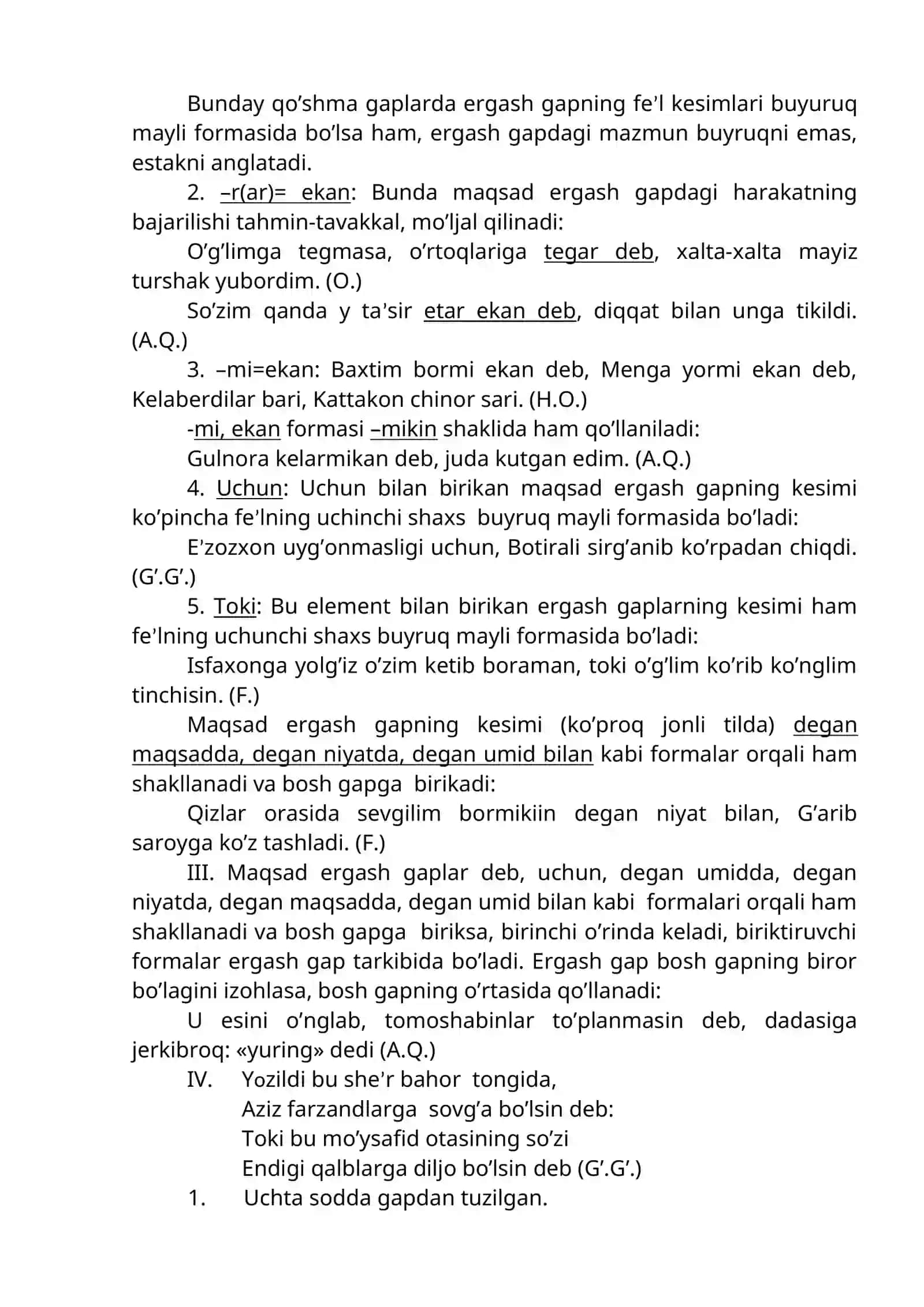 7-mavzu: Sabab va shart, maqsad ergash gapli qo’shma gaplar 4
