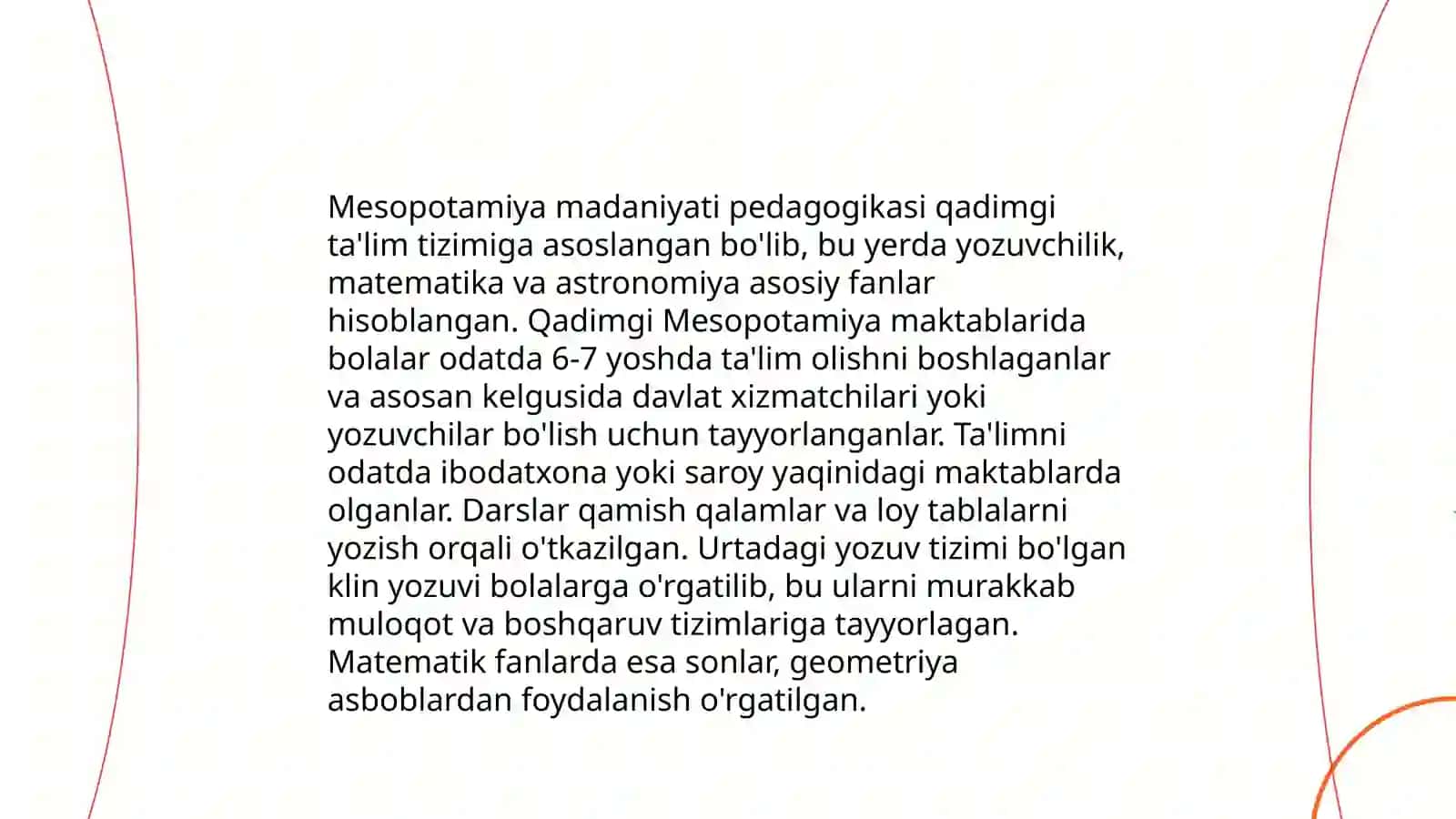 Qadimgi davrlarda Vll asrgacha bo'lgan ta'lim va pedagogik fikrlar 4