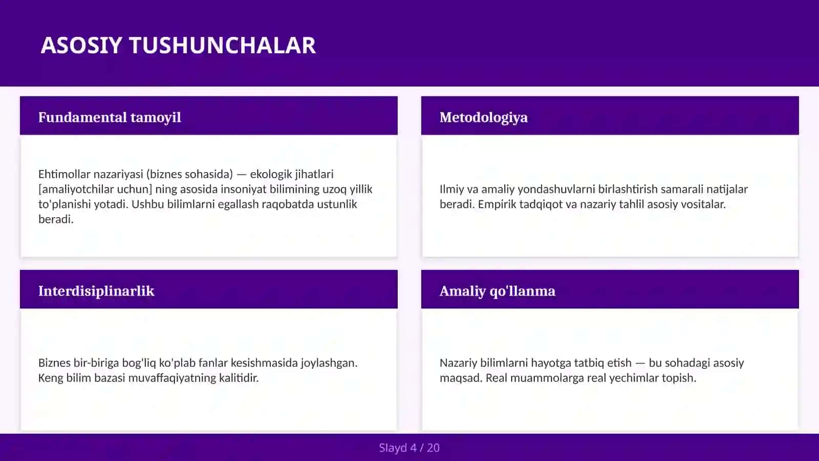 Ehtimollar nazariyasi (biznes sohasida) — ekologik jihatlari [amaliyotchilar uchun] 4