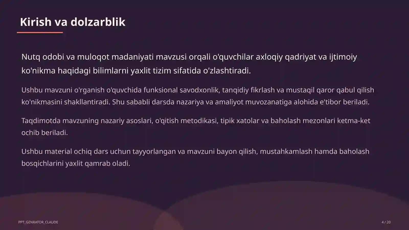 Nutq odobi va muloqot madaniyati (8-sinf) 4
