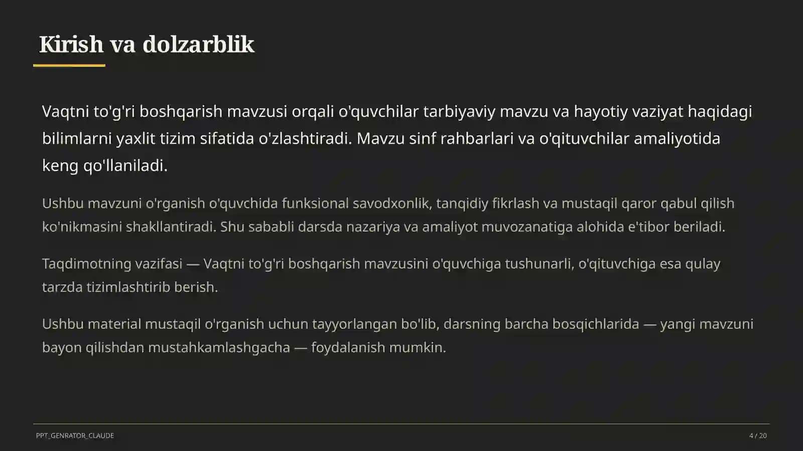 Vaqtni to'g'ri boshqarish 4