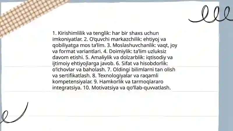 Hayot davomida ta'lim olish (Lifelong Learning) kontseptsiyasi 4