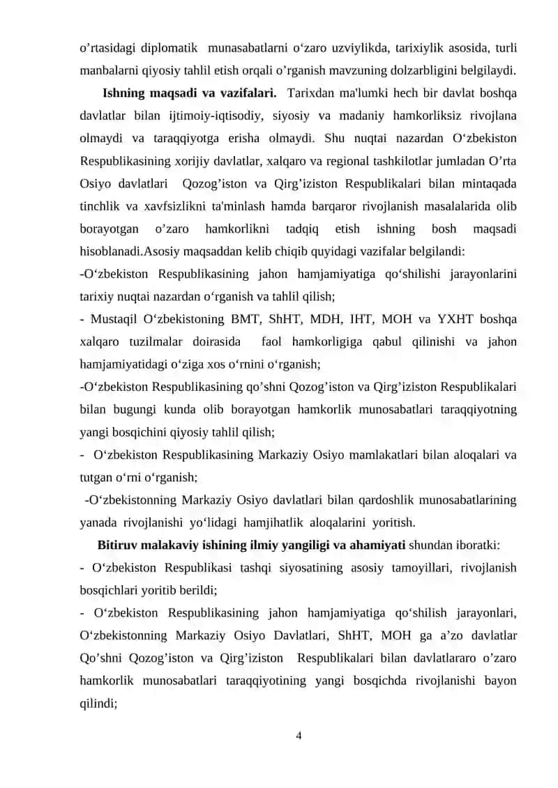 O'zbekistonning markaziy osiyo davlatlari bilan iqtisodiy va madaniy aloqalari 4