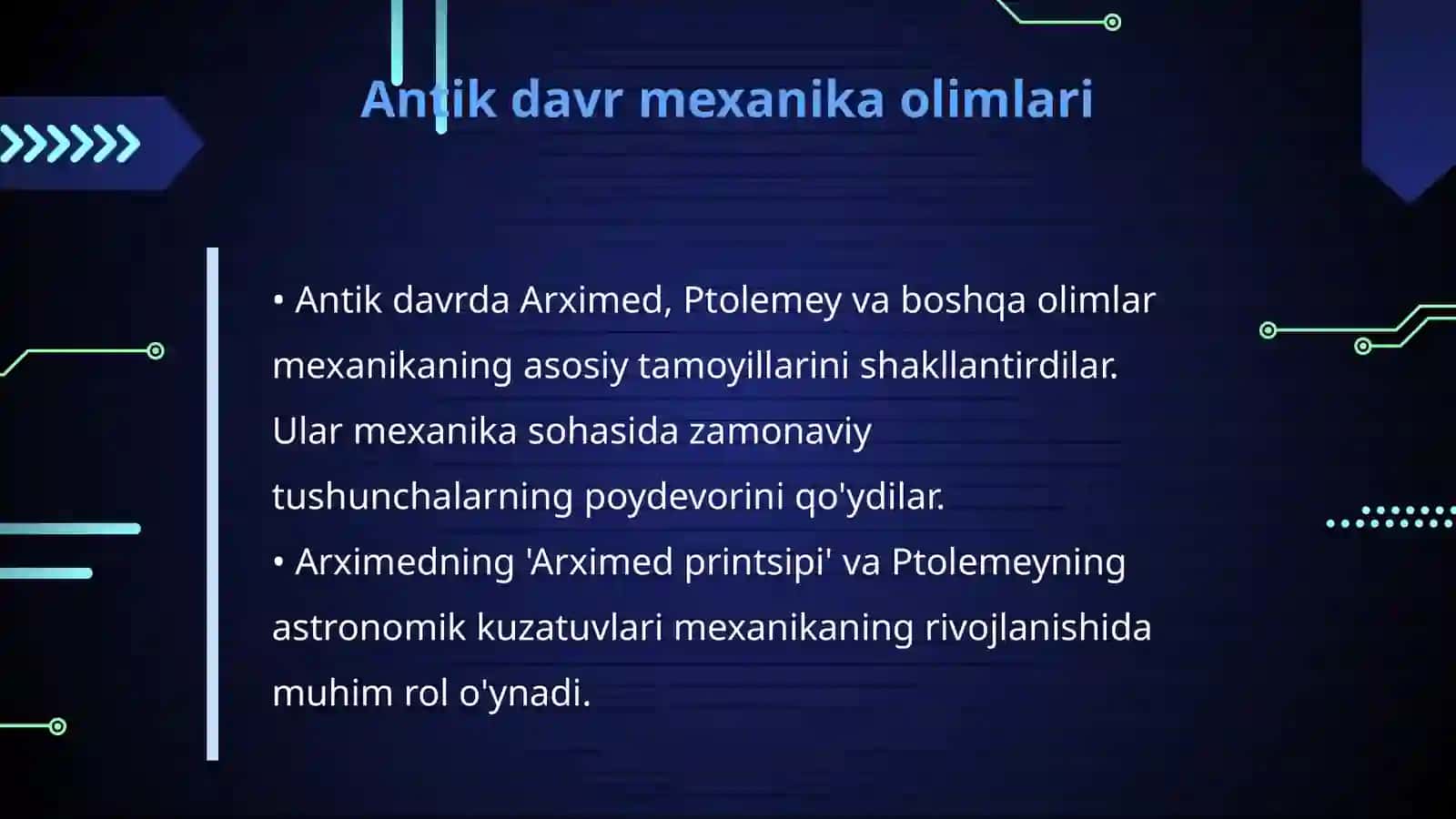 Konstantin Eduardovich Tsiolkovskyning mexanika sohasidagi ilmiy tadqiqotlari 4