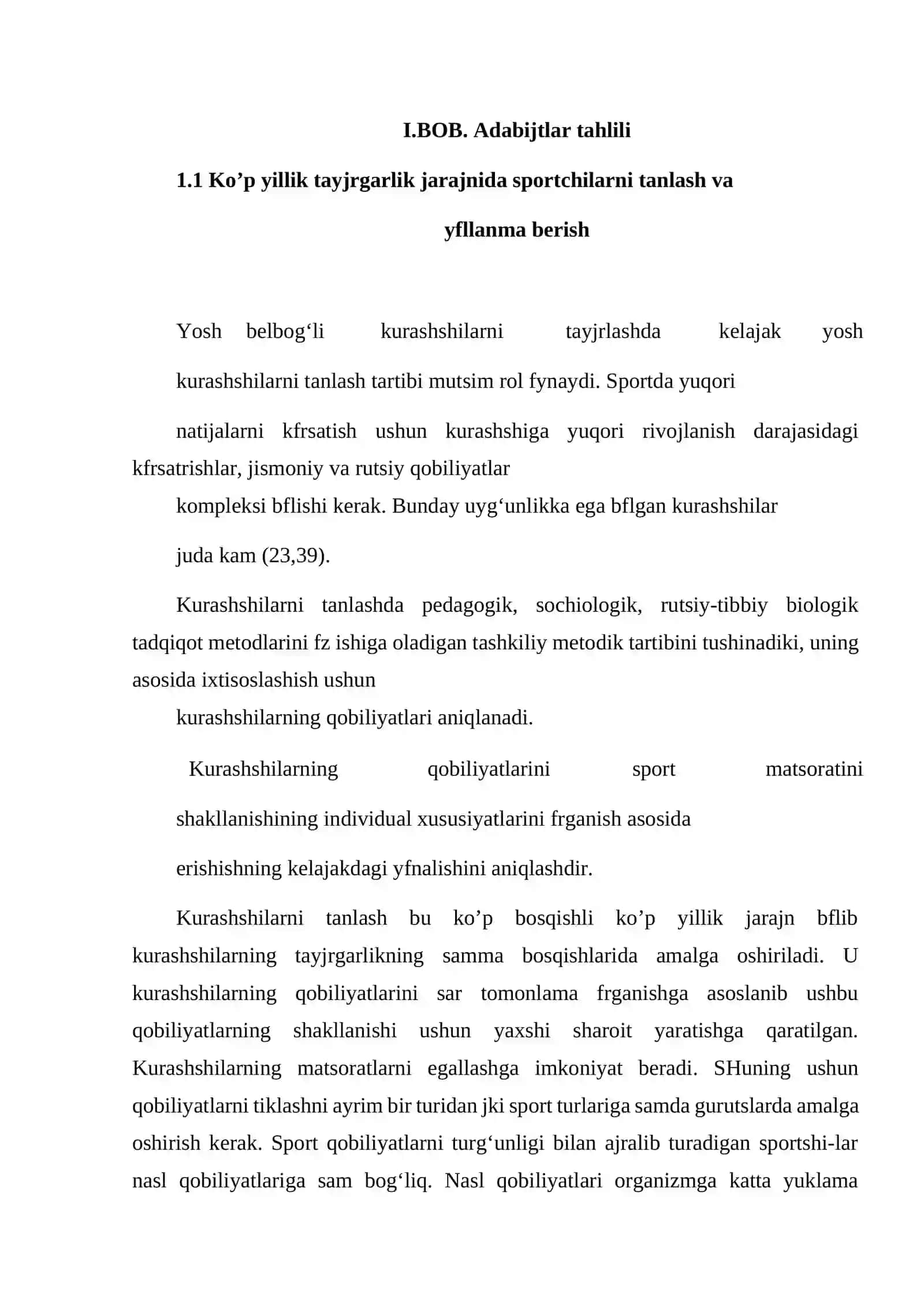 YOSH BELBOG'LI KURASHCHILARNI TANLAB OLISH SAMARADORLIGINI OSHIRISH USULLARI 4