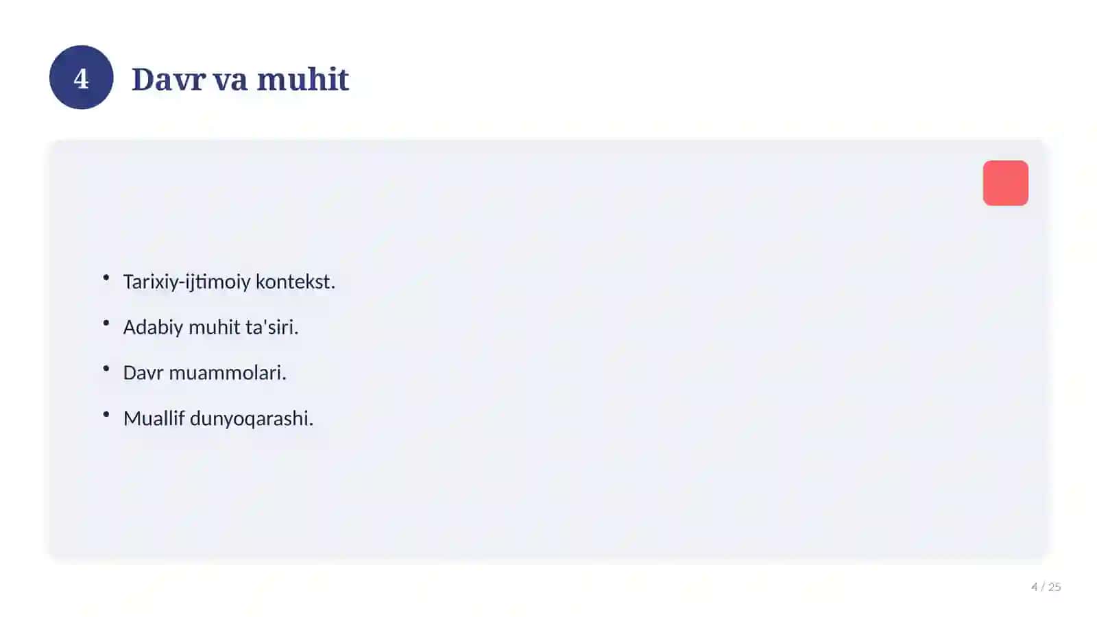 ABDULLA QODIRIYNING OʻTKAN KUNLAR ROMANINI OʻRGANISH 4