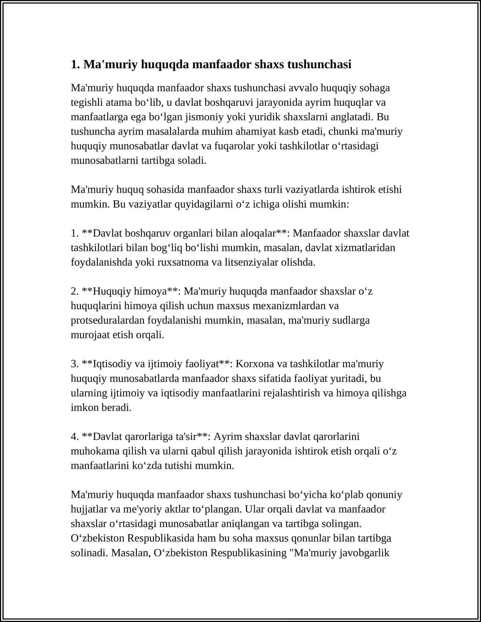 MA'MURIY HUQUQDA MANFAATDOR SHAXSLAR HUQUQLARINING USTUNLIGI PRINSIPI 4