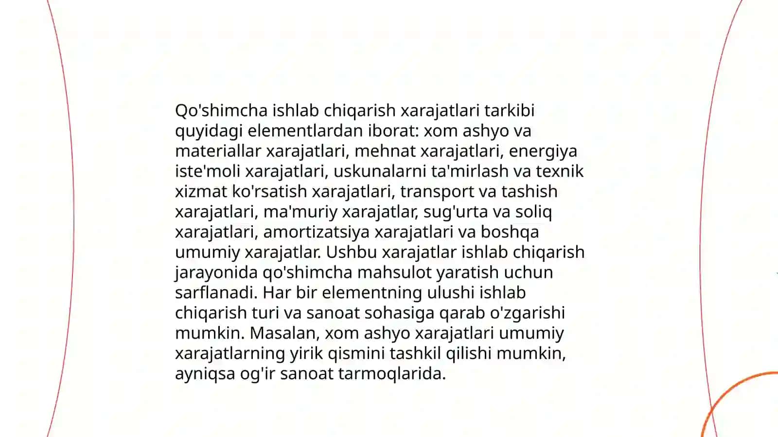 Kompleks yoki qo’shimcha ishlab chiqarish xarajatlari 4