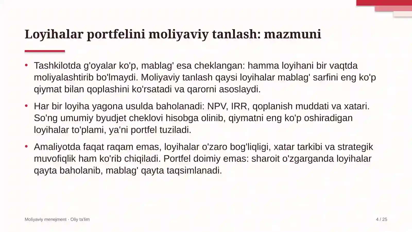 tuman gazetalarida loyihalar portfelini moliyaviy tanlash 9079 4