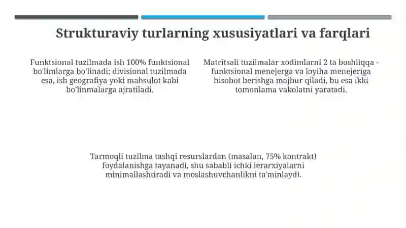 Tashkiliy tuzilmalarning asoslari 4