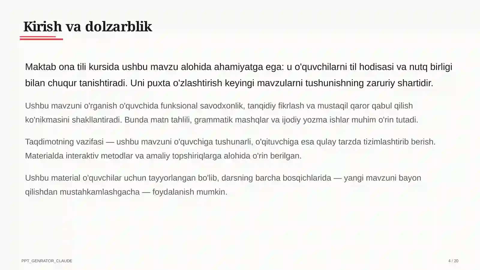 Fe'lning vazifadosh shakllari: ravishdosh va sifatdosh (7-sinf) 4