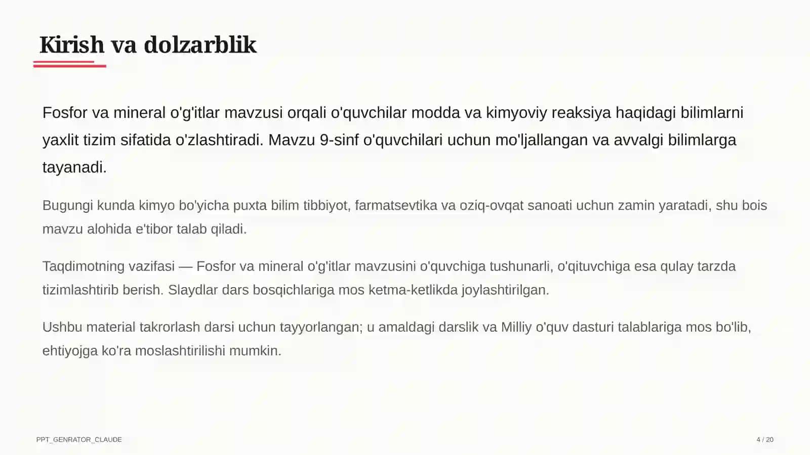 Fosfor va mineral o'g'itlar (9-sinf) 4