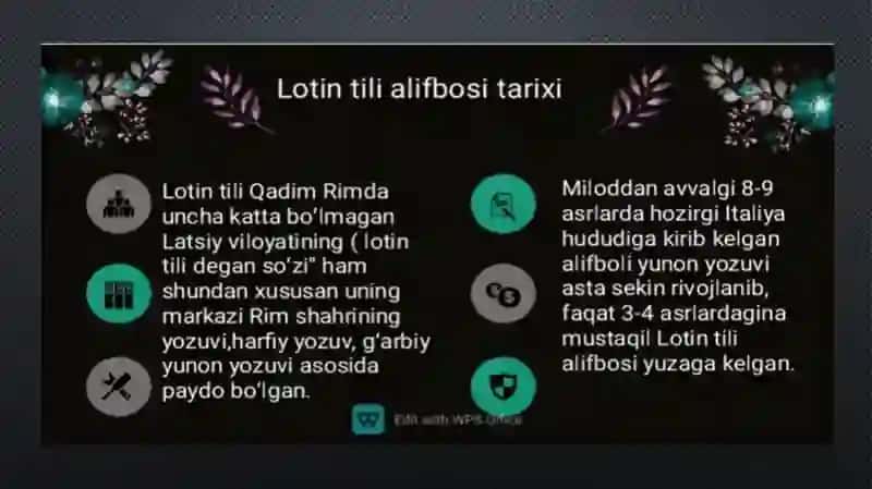 Lotin tili iboralarining hayotimizing barcha jabhalaridagi òrni. talabalar leksikasi 4