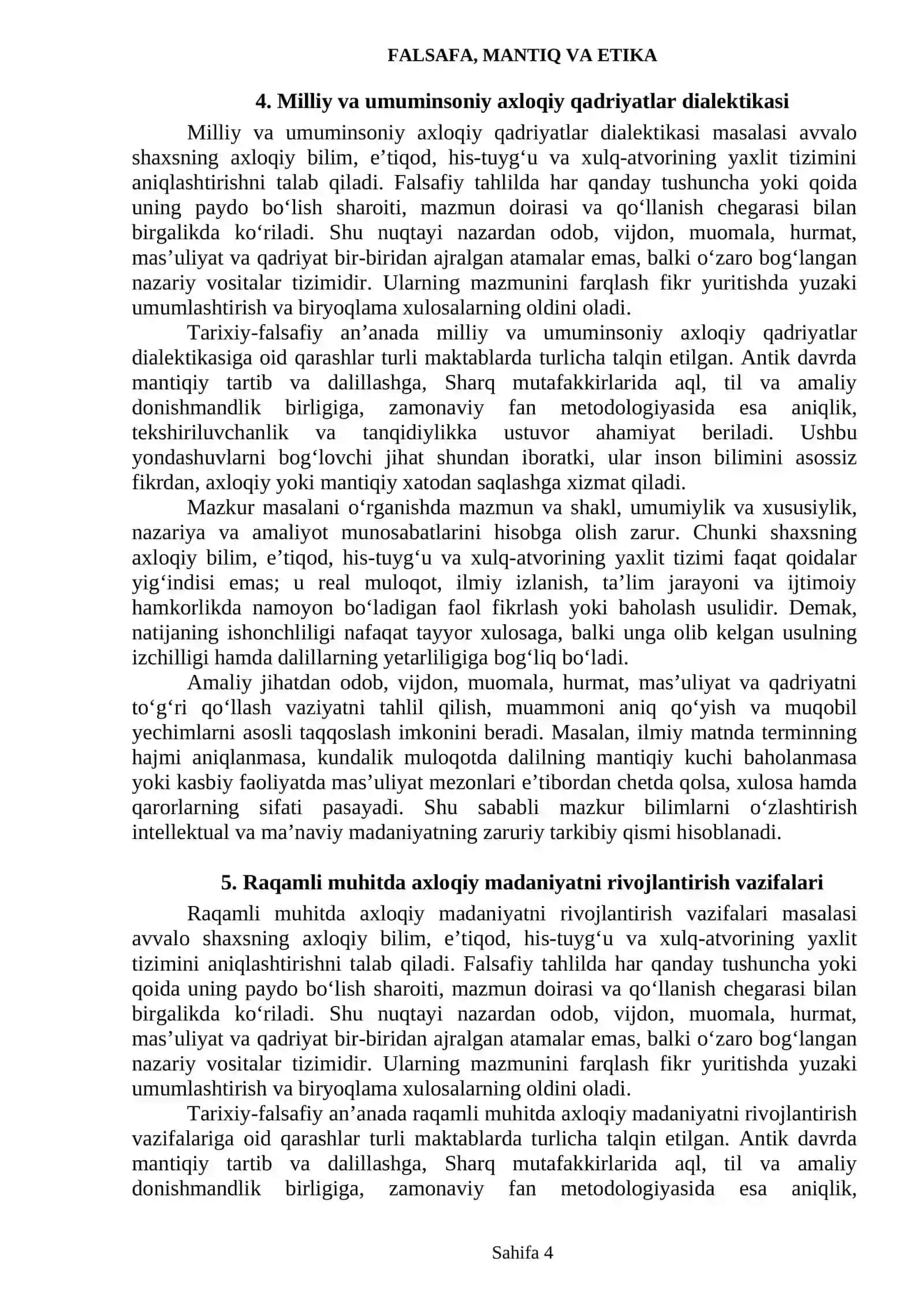 Axloqiy madaniyat va axloqiy qadriyatlar 4