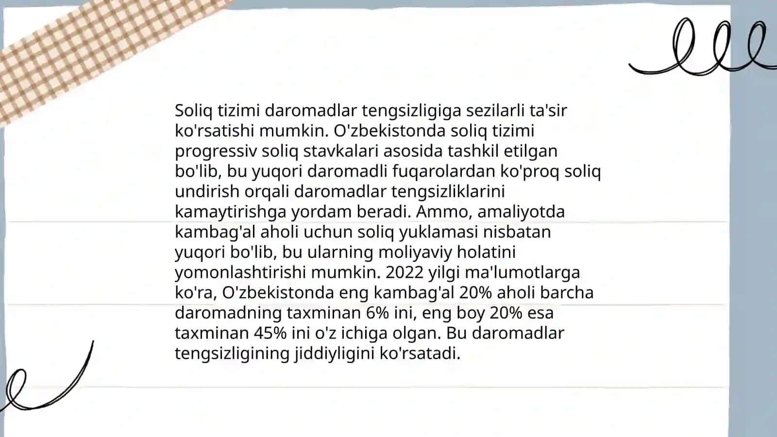 Boroz iqtisodiyot sharoitida daromadlar tengsizligi 4