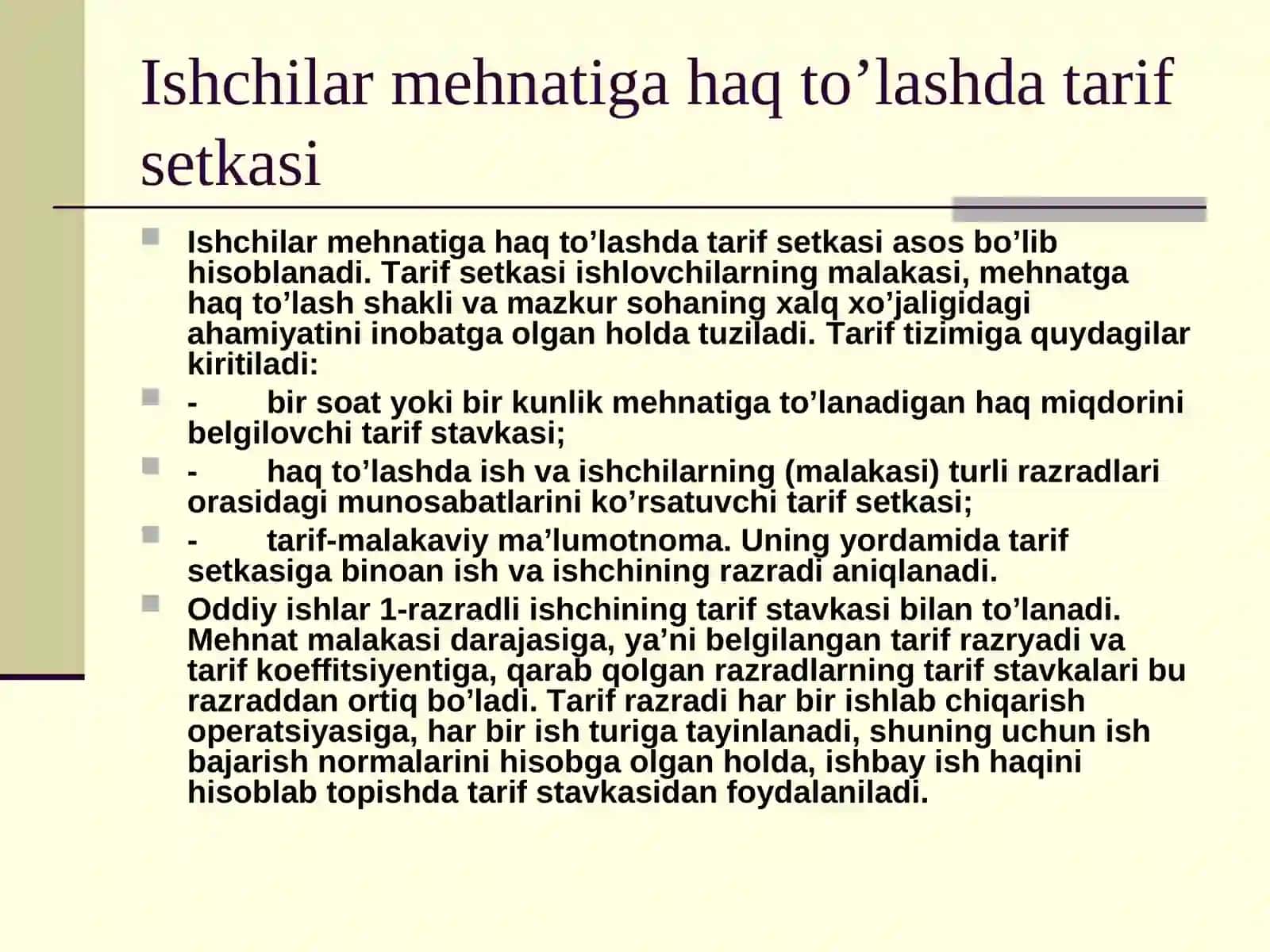 Soatda kadrlar va mehnatga haq to’lash 4