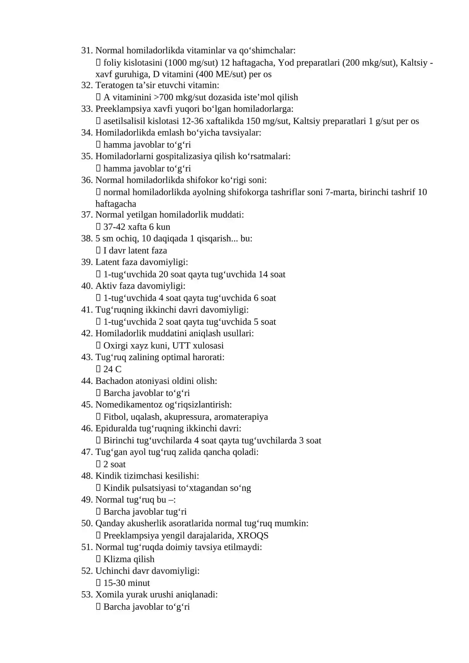 Normal homiladorlik (Homiladorlikning Normalligi) 4