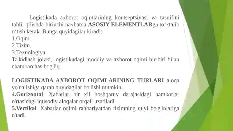 Axborot logistikasi maqsadi va tamoyillari 4