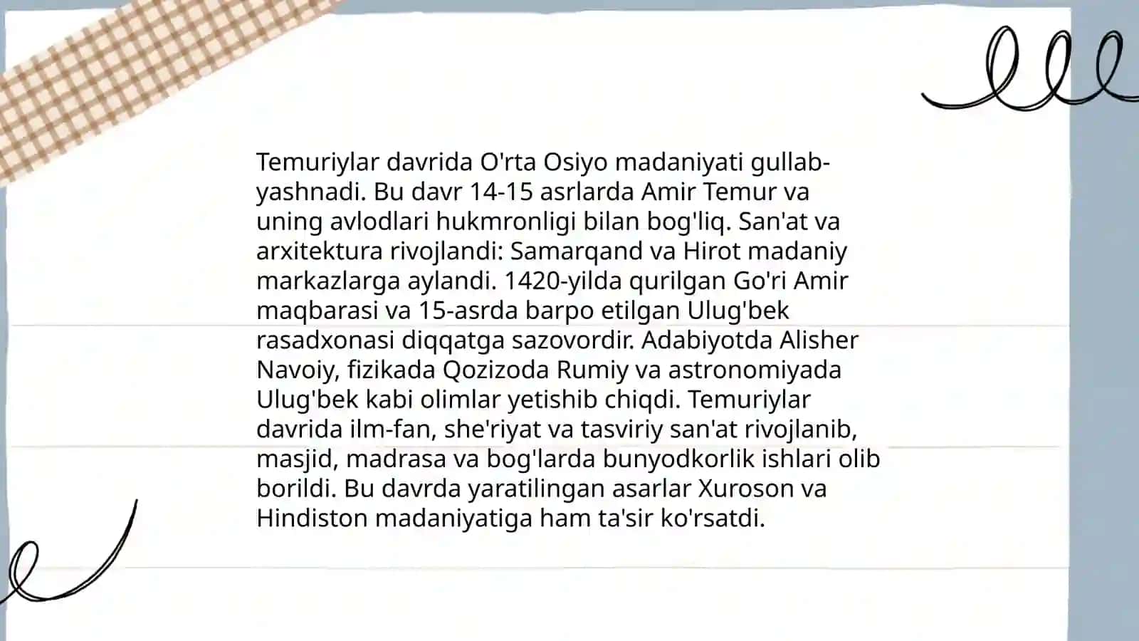 Amir Temur va temuriylar davrida O‘rta Osiyoning o‘rganilish tarixi 4