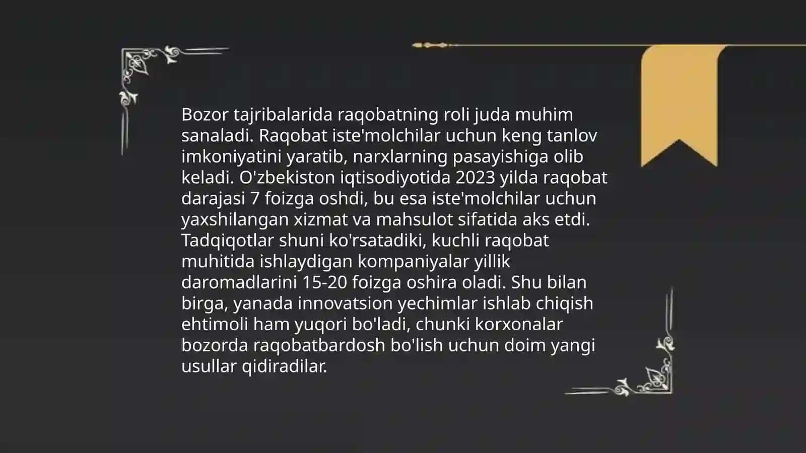 Ijtimoiy imtiyozlar, bozor tajribalari va ultimatum o'yiniga raqobatni kiritish 4