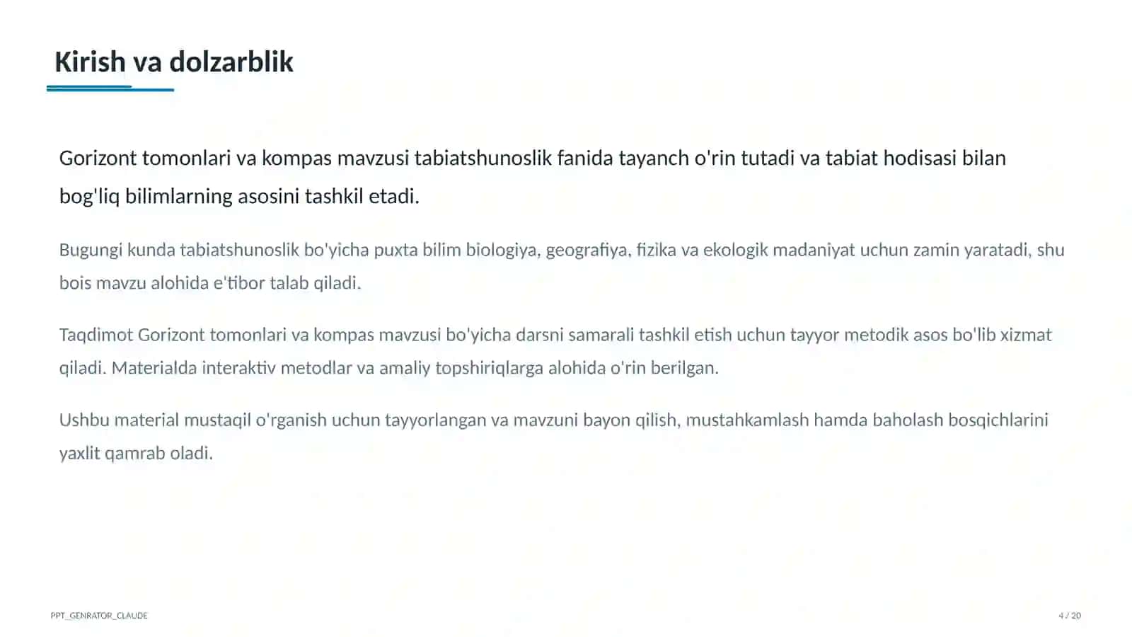 Gorizont tomonlari va kompas (3-sinf) 4