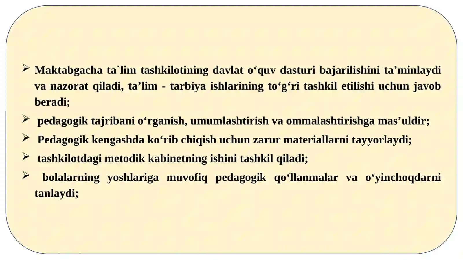 Maktabgacha ta’lim tashkilotlarida metodik ishlarni tashkil etish va rahbarlik qilish 4