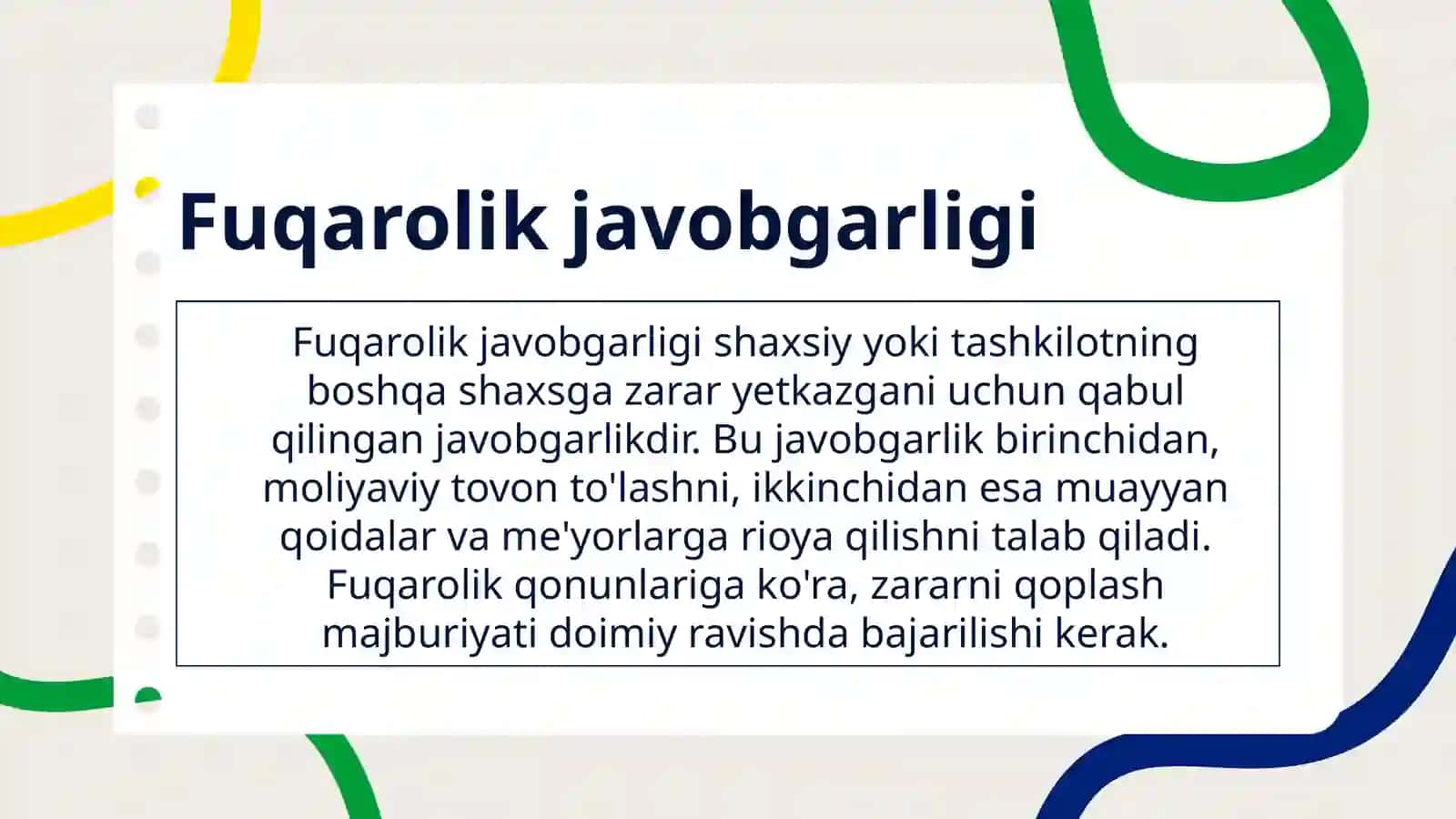 Majburiyatlarni buzganlik uchun javobgarlik 4