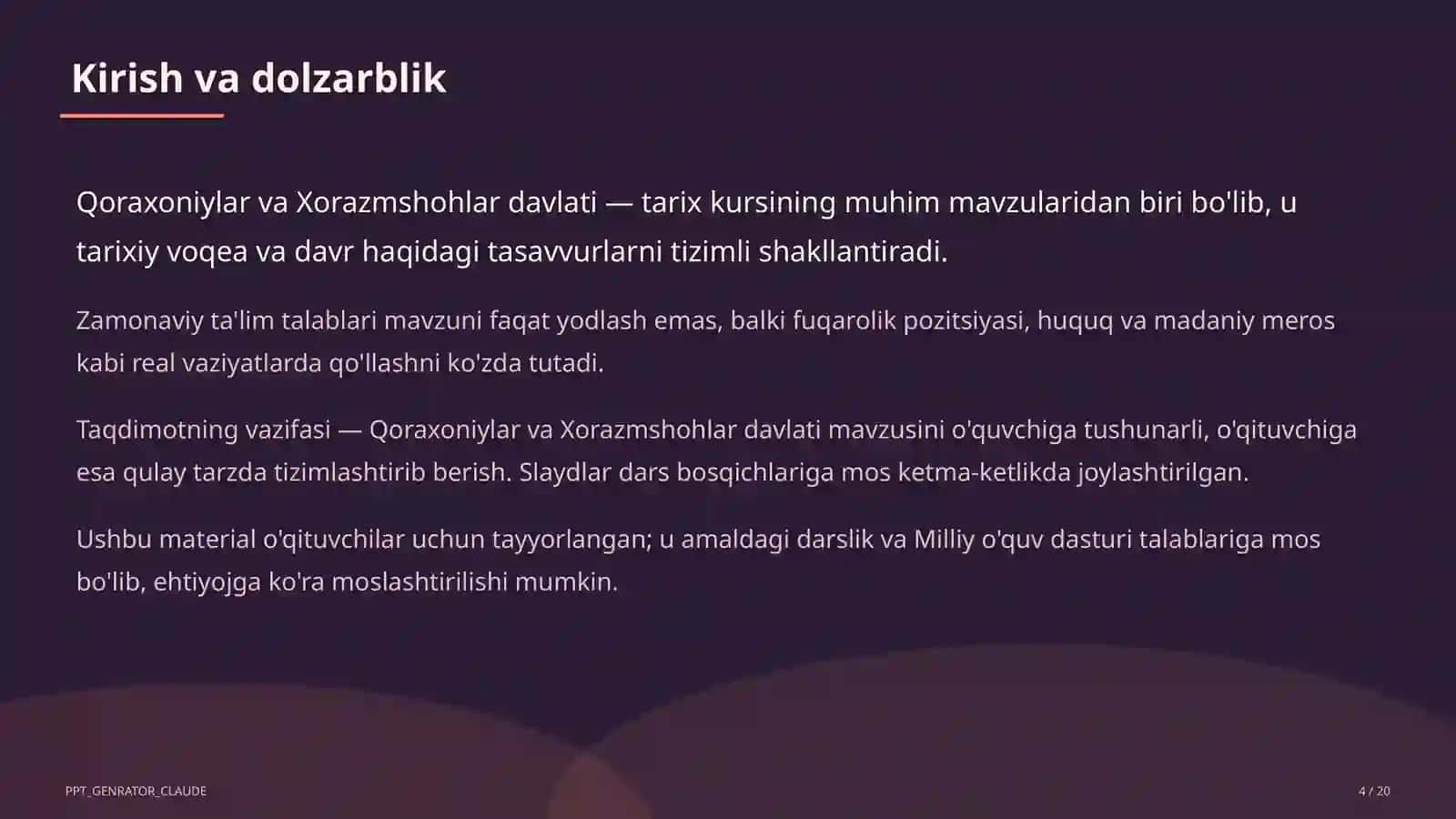 Qoraxoniylar va Xorazmshohlar davlati (7-sinf) 4