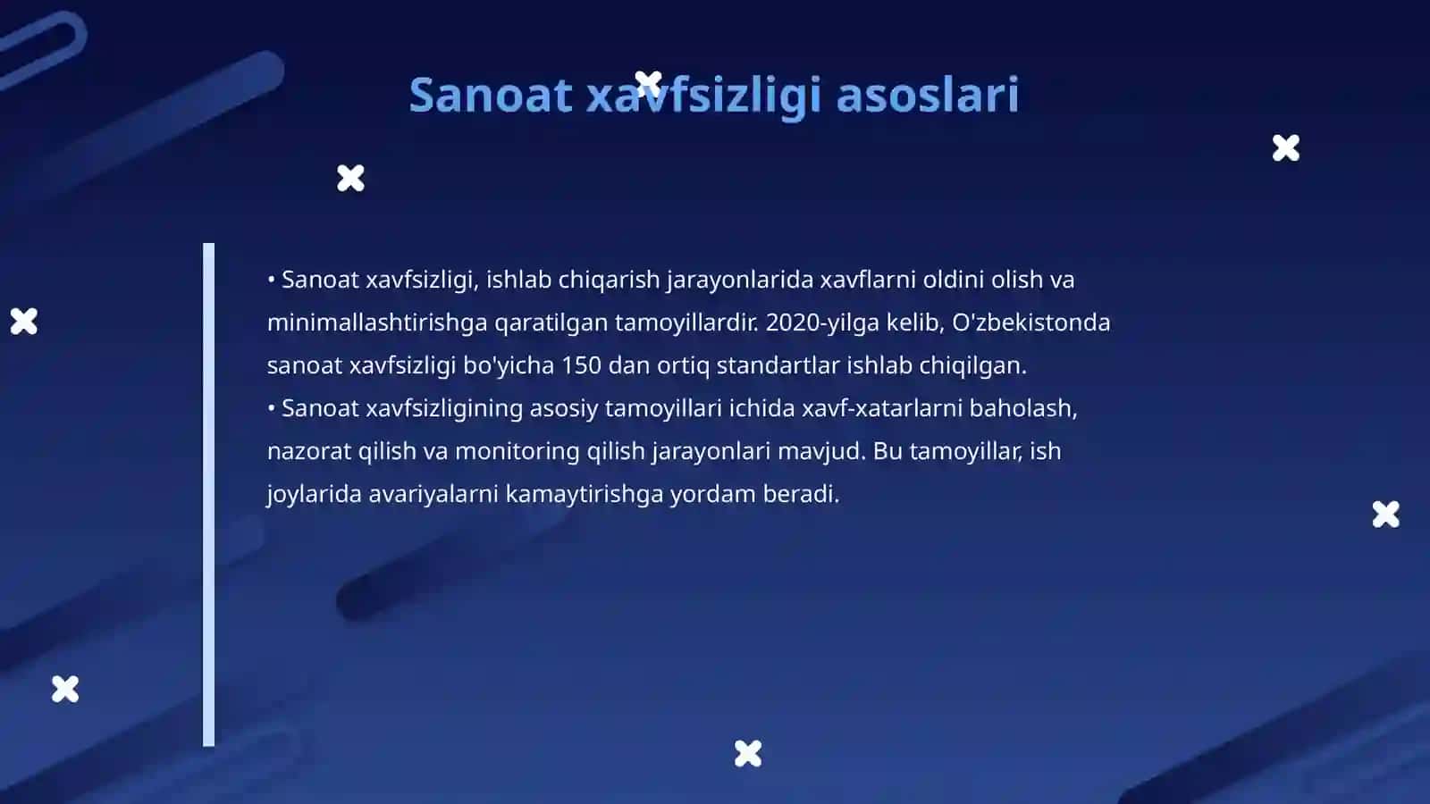 Mehnatni muhofaza qilish va sanoat xavfsizligini boshqarishni hududdiy, ishlab chiqarishdagi darajasi 4