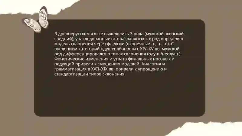 История имя существительное. Типы склонения имён существительных 4