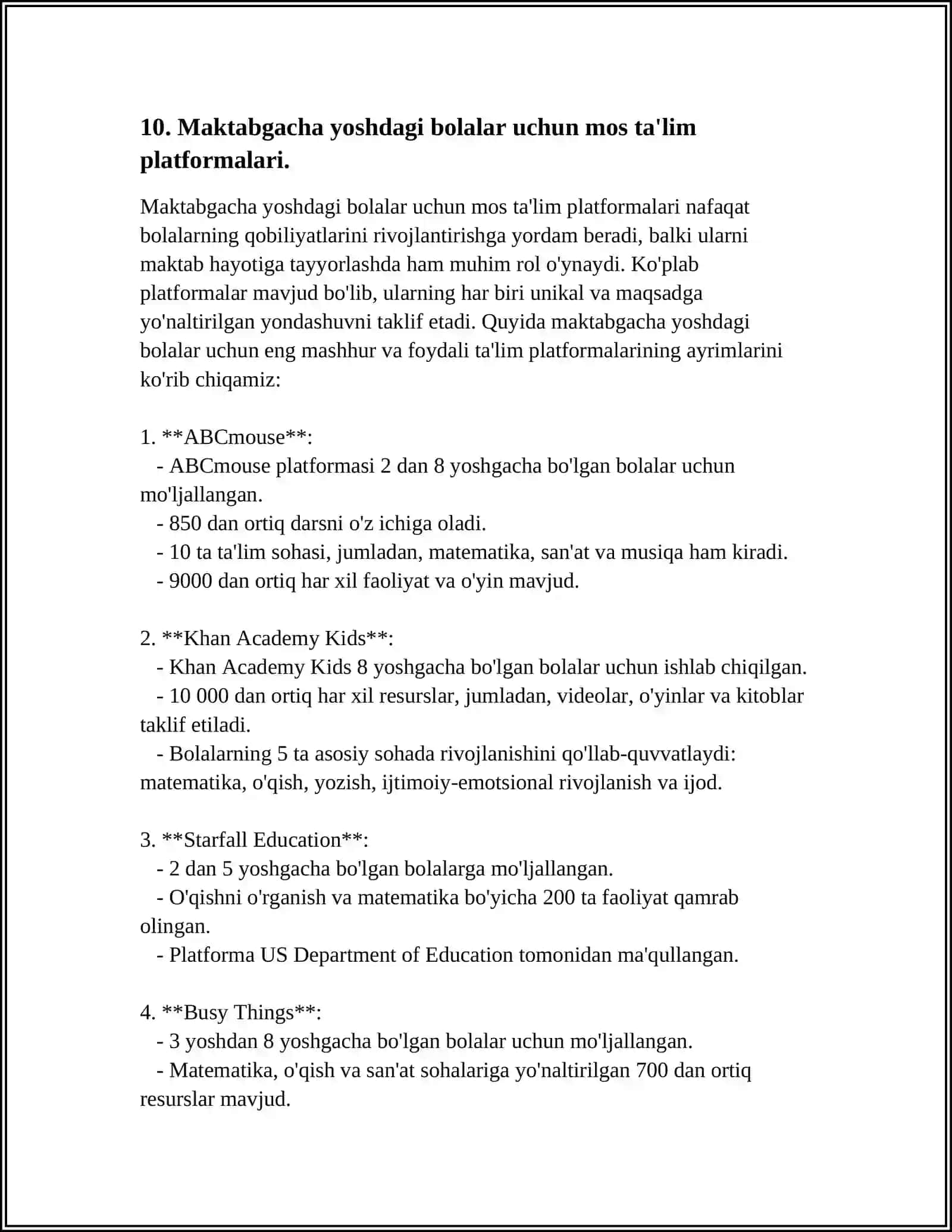 MAKTABGACHA TAʼLIM TASHKILOTLARDA INNOVATSION BANKNI TASHKIL ETISH 4