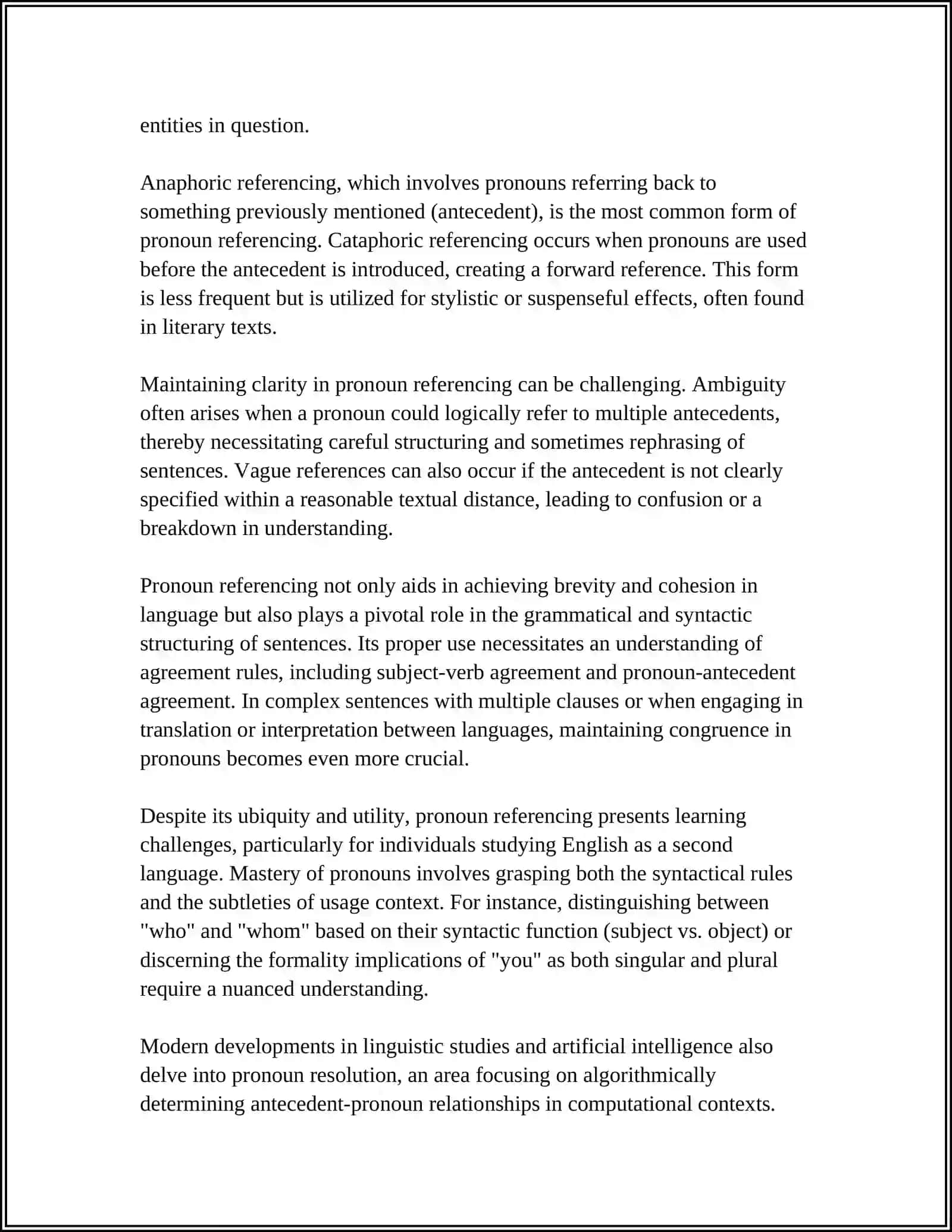 UNDERSTANDING PRONOUN REFERENCING 4