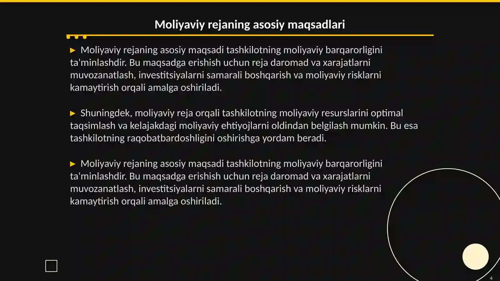Moliyaviy reja: mohiyati va zarurligi 4